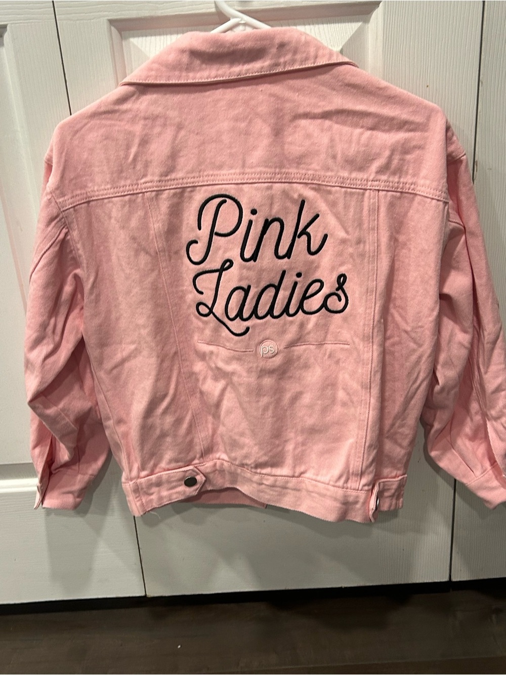 Grease inspired Pink Ladies Denim Jacket - Classic Button-Front - Picture 4 of 8
